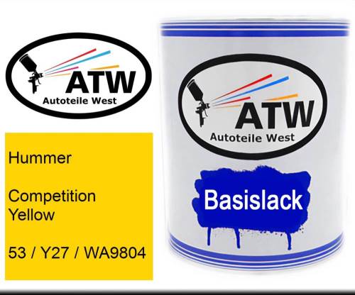 Hummer, Competition Yellow, 53 / Y27 / WA9804: 1L Lackdose, von ATW Autoteile West.